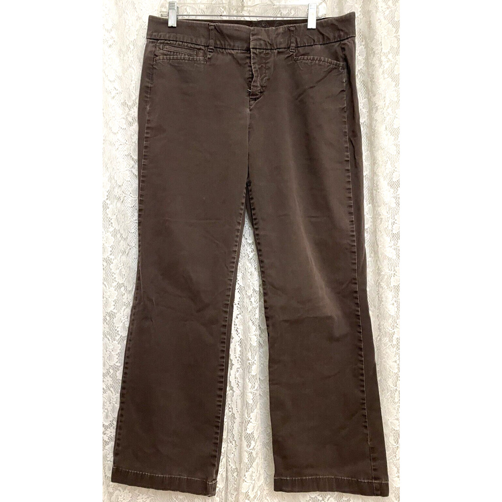 JM Collection Women Size 12P Dress Pants Brown Stretch Pre-Owned